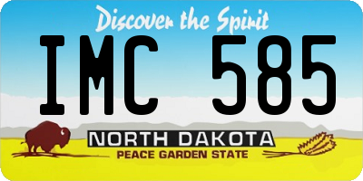 ND license plate IMC585