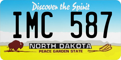 ND license plate IMC587
