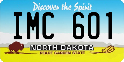 ND license plate IMC601