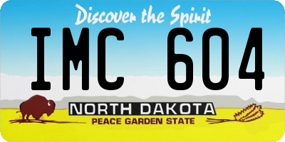 ND license plate IMC604