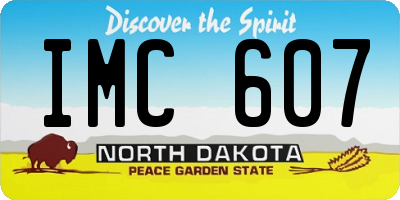 ND license plate IMC607