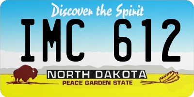 ND license plate IMC612