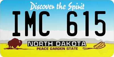 ND license plate IMC615