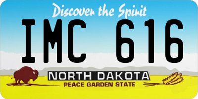 ND license plate IMC616