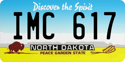 ND license plate IMC617