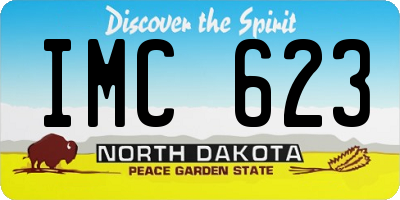 ND license plate IMC623