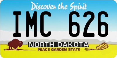 ND license plate IMC626