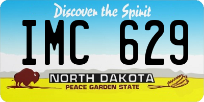 ND license plate IMC629