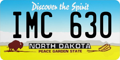 ND license plate IMC630