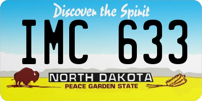 ND license plate IMC633