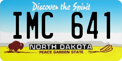 ND license plate IMC641