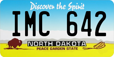 ND license plate IMC642