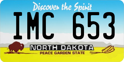 ND license plate IMC653