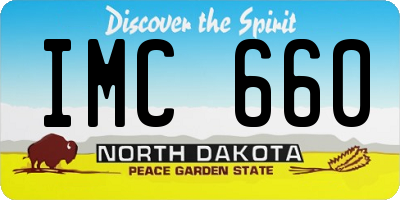 ND license plate IMC660