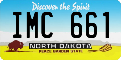 ND license plate IMC661