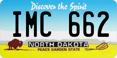 ND license plate IMC662