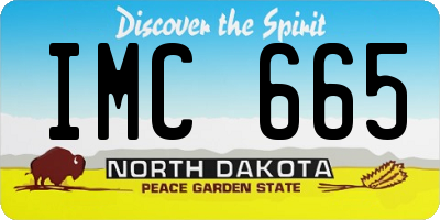 ND license plate IMC665