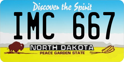 ND license plate IMC667