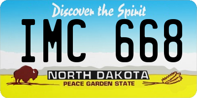 ND license plate IMC668