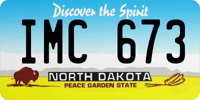 ND license plate IMC673