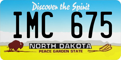 ND license plate IMC675