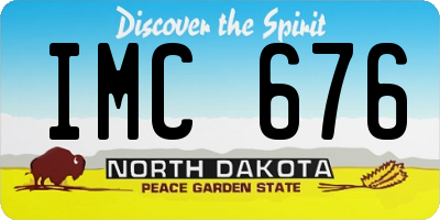 ND license plate IMC676
