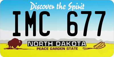 ND license plate IMC677