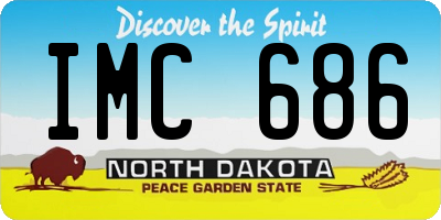 ND license plate IMC686