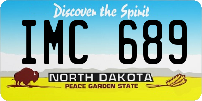 ND license plate IMC689