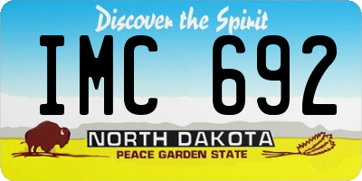 ND license plate IMC692
