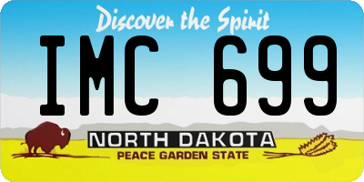 ND license plate IMC699