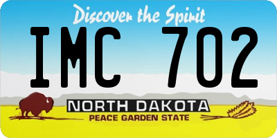 ND license plate IMC702