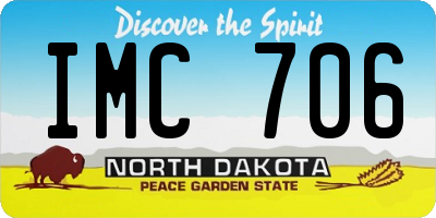 ND license plate IMC706