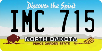 ND license plate IMC715