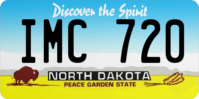 ND license plate IMC720
