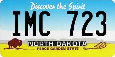 ND license plate IMC723