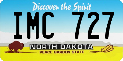 ND license plate IMC727