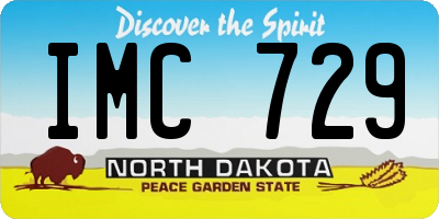 ND license plate IMC729