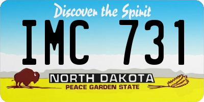 ND license plate IMC731