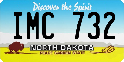 ND license plate IMC732
