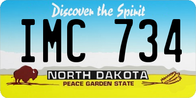 ND license plate IMC734