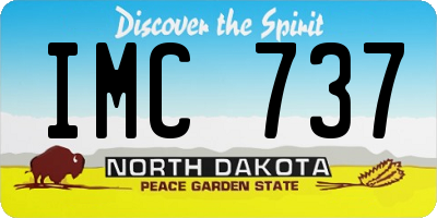 ND license plate IMC737