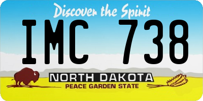 ND license plate IMC738