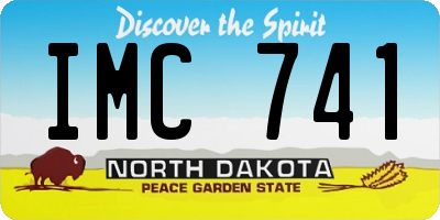 ND license plate IMC741