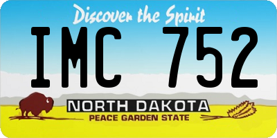 ND license plate IMC752