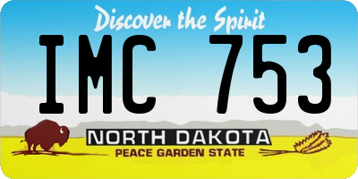 ND license plate IMC753