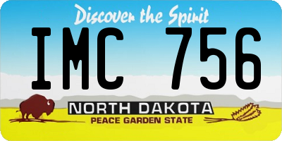 ND license plate IMC756
