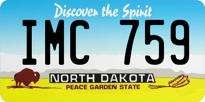 ND license plate IMC759