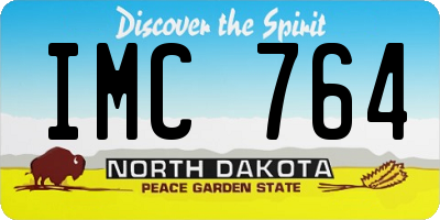 ND license plate IMC764