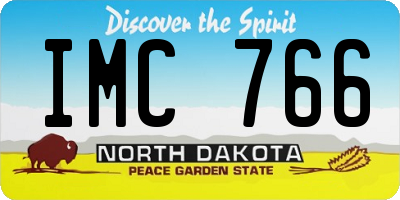 ND license plate IMC766